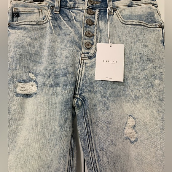 KanCan Jr “Gentle with Me” Light Blue Distressed Jeans size 9/28 - Picture 2 of 7